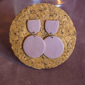 Mauve Polymer Clay Earrings